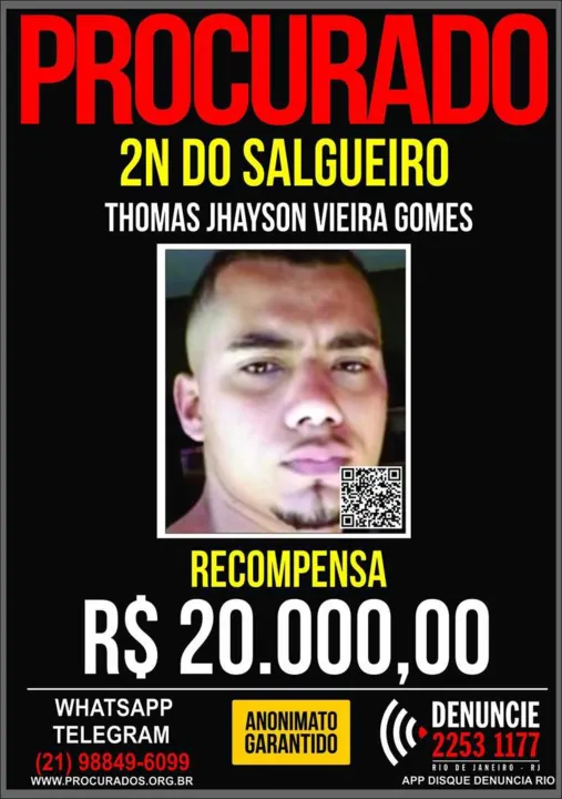 2N é o 'chefão' do tráfico do Salgueiro e o mandando de quase todos os roubos na BR-101
