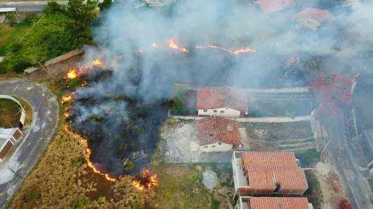 A ação de combate ao fogo contou com agentes dos bombeiros, guarda-parques do Inea e agentes da coordenadoria do Meio Ambiente.

