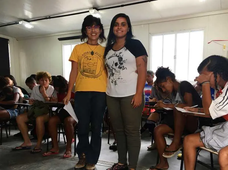 Socióloga Marilda Reciolino (esquerda) e Yasmim Nogueira, da ONG