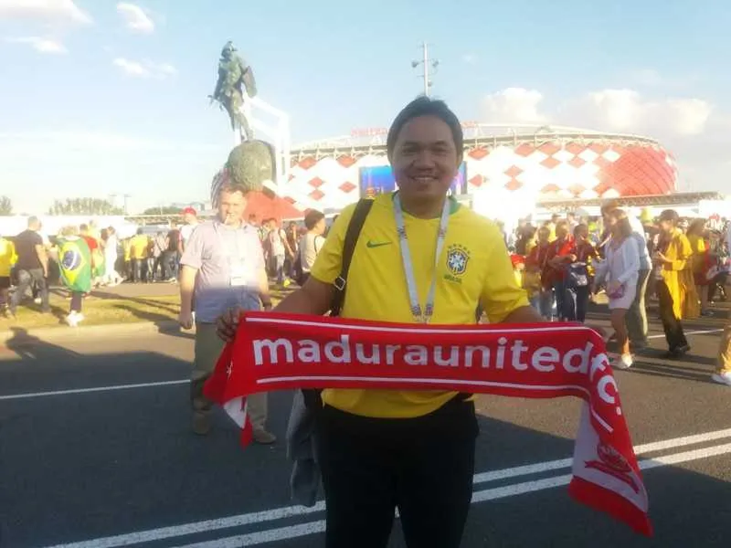 Indonésio Achsanul Qosasi, presidente do Madura United, é fã do jogador Carlos de Mello, o ‘Branco’