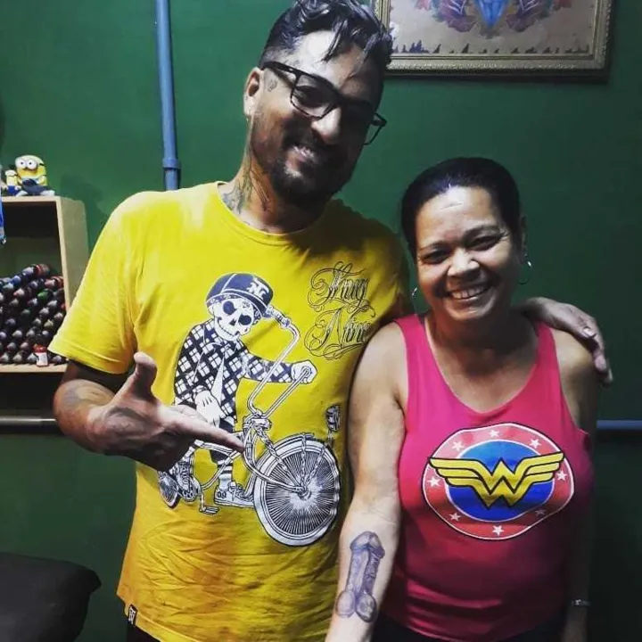Desenho surpreendeu até o tatuador