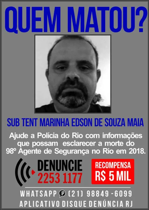 Imagem ilustrativa da imagem Subtenente da Marinha, executado com quatro tiros, é sepultado em Magé