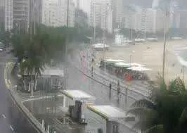 A chuva também apareceu pelos bairros da Zona Sul