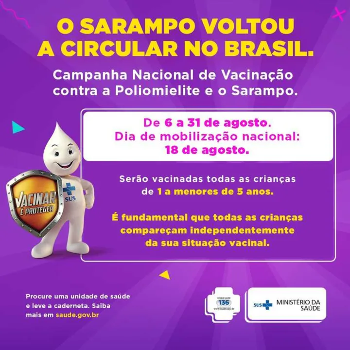Vacinas estarão disponíveis em todas as USF da cidade