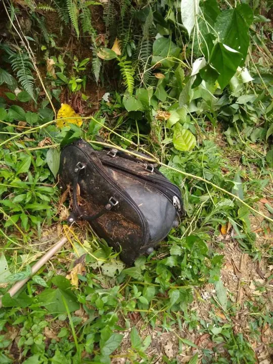 Mala foi encontrada num terreno no distrito de Ipiabas