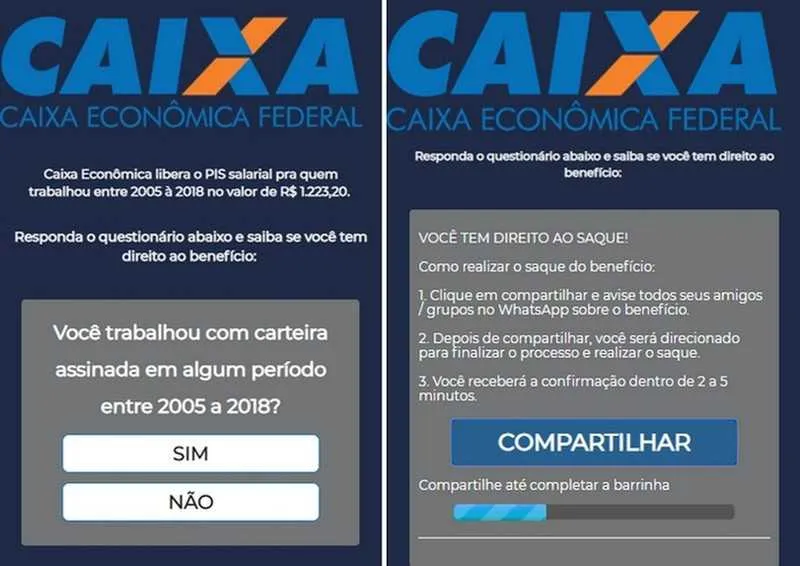 Página falsa da Caixa atrai internautas