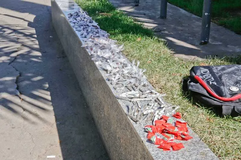 O acusado estava com entorpecentes dentro de uma mochila