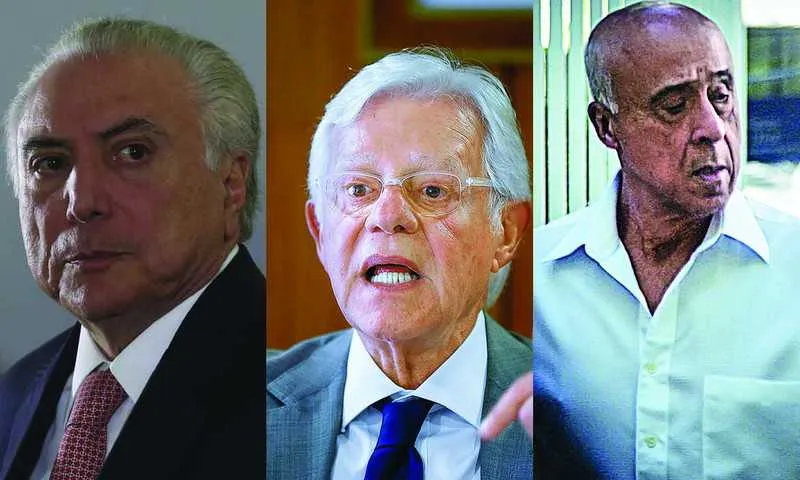 Ex-presidente Temer, ex-ministro Moreira Franco e coronel Lima Filho são acusados de corrupção