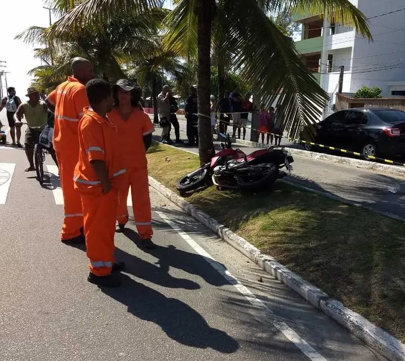 O outro ocupante da motocicleta foi levado para o Pronto Socorro de Rio das Ostras