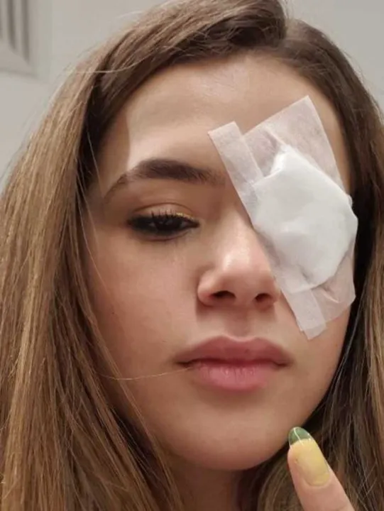 Objeto se alojou nas pálpebras