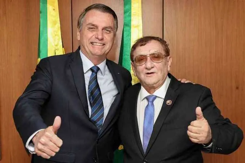 Bolsonaro e o prefeito da Parnaíba, Francisco de Moraes Souza, o Mão Santa