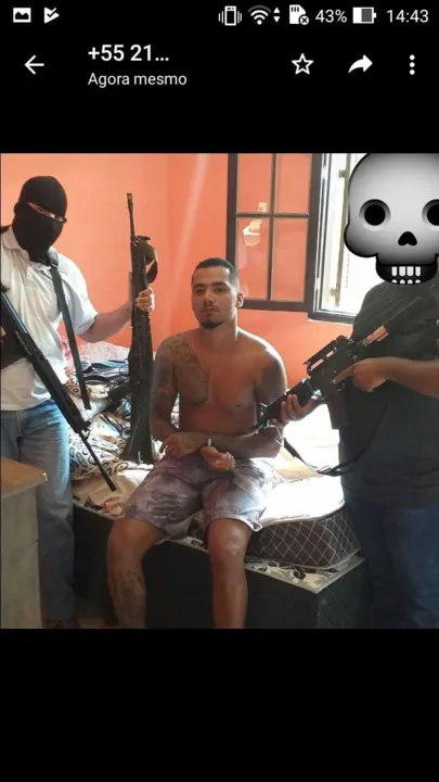 Na foto, 3N aparece dominado e supostamente preso