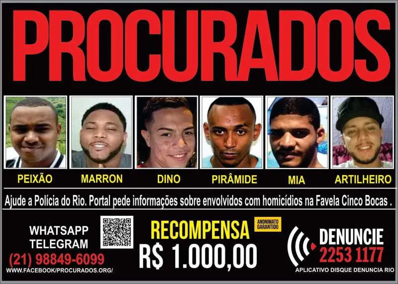 Criminosos são acusados de integrar 'bonde' do tráfico  