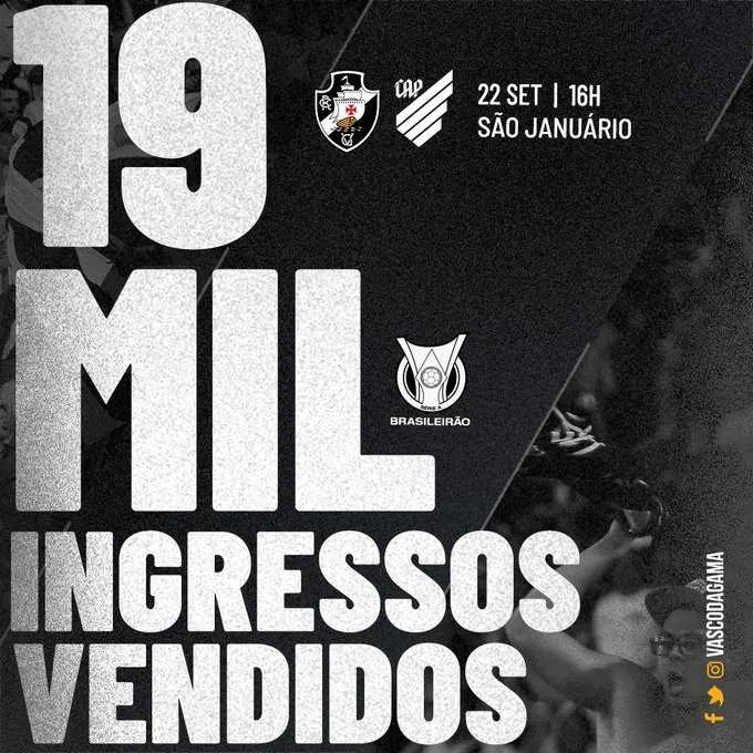 Anúncio diz que 19 mil ingressos tinham sido 'vendidos'
