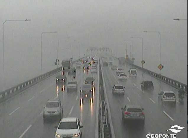 Na ponte, o tempo de travessia no sentido Rio é de 26 minutos