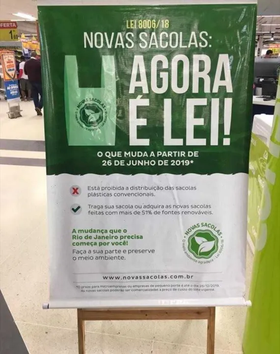 Imagem ilustrativa da imagem Prazo para substituir sacolas plásticas é prorrogado