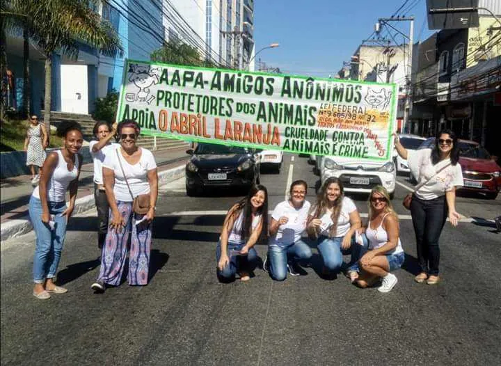 AAPA durante uma ação no centro de São Gonçalo