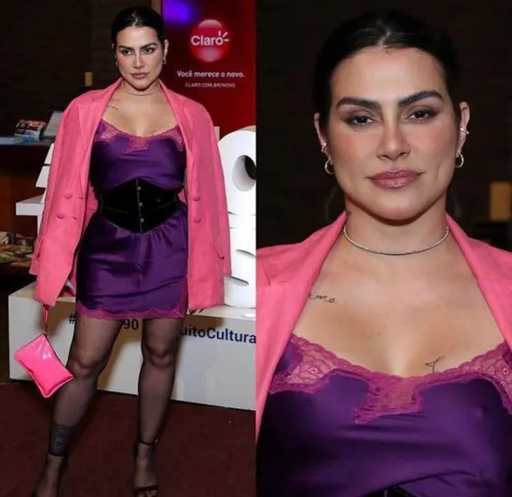 Atriz escolheu look ousado para ir ao evento