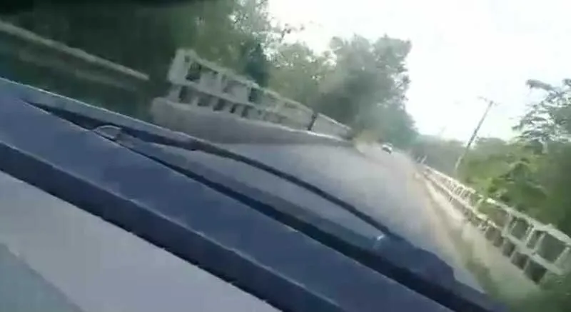 Trecho da ponte onde há altos índices de assaltos 