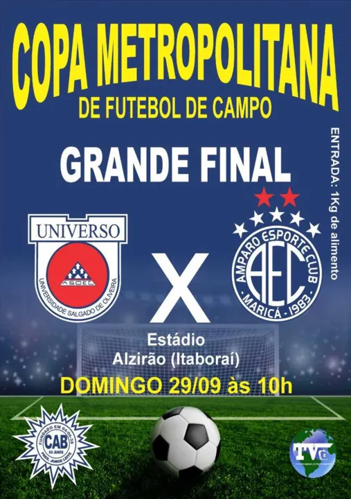Jogo acontece no Alzirão, em Itaboraí 