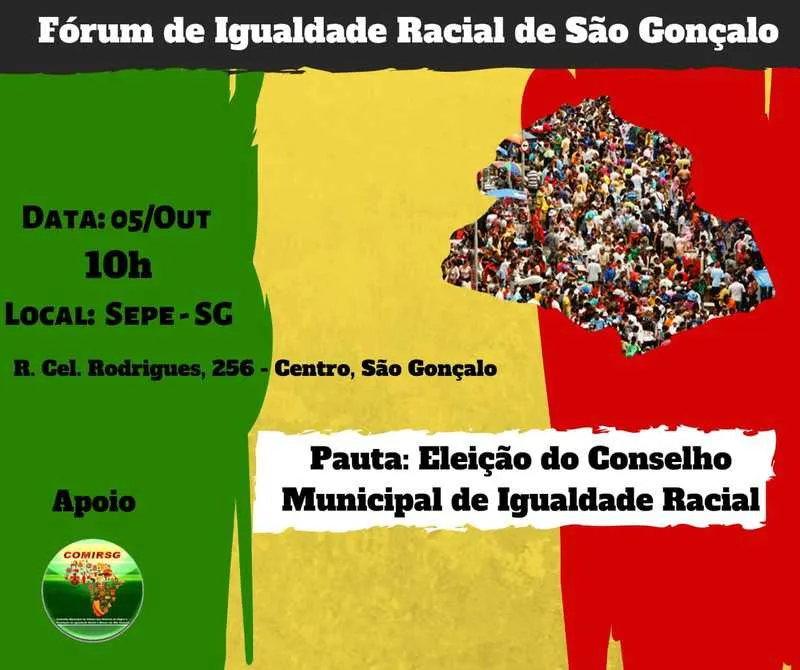 Imagem ilustrativa da imagem Fórum de Igualdade Racial de São Gonçalo acontece no próximo sábado