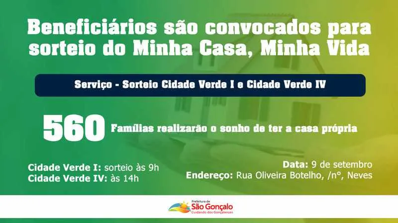 560 famílias realizarão o sonho de ter a casa própria