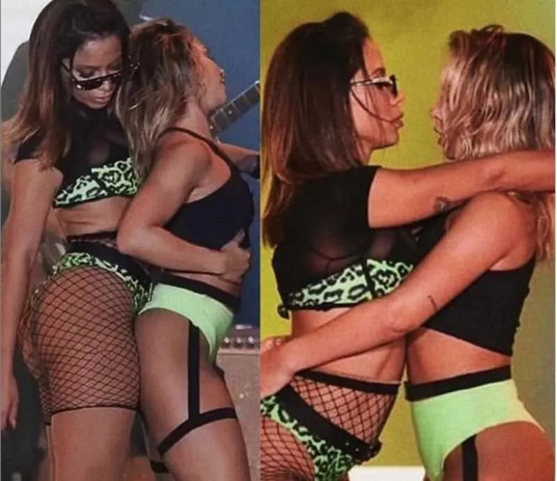 Anitta e dançarina tem química no palco e os fãs 'shippam'