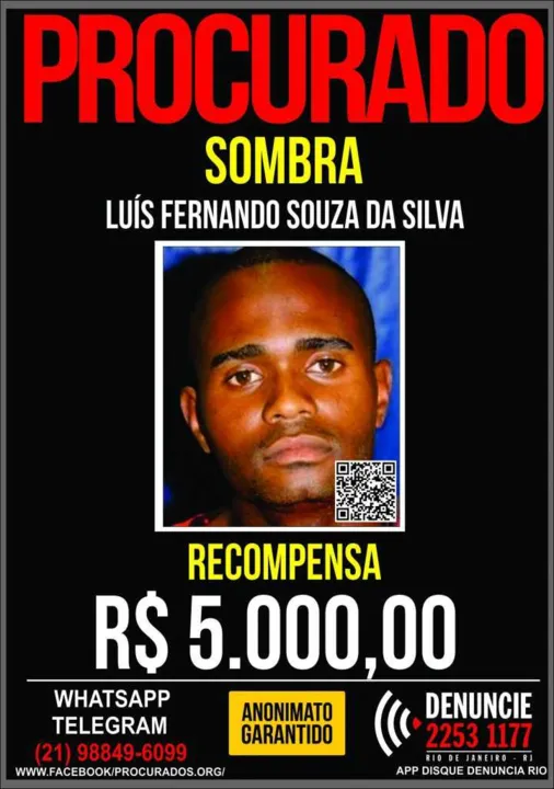 Sombra é apontado pela Polícia Civil como um dos suspeitos da morte do cabo da Polícia Militar Antônio Carlos de Oliveira de Moura