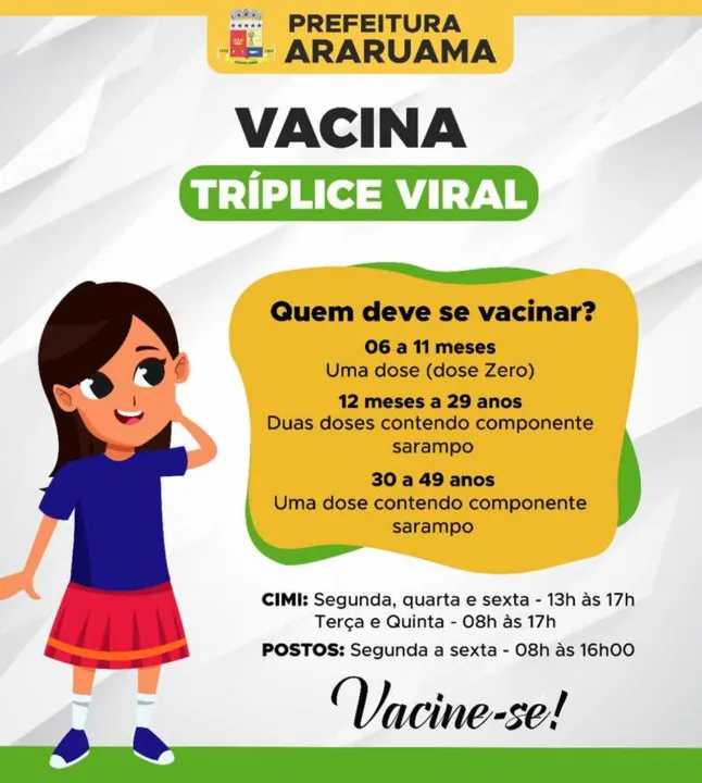 A composição previne contra Sarampo, Caxumba e Rubéola
