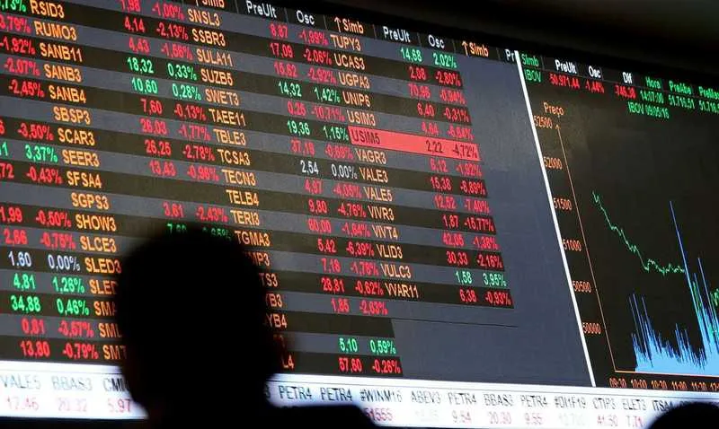 Imagem ilustrativa da imagem Bolsa sobe 7,5%, e dólar cai para R$ 5,03 em dia de trégua