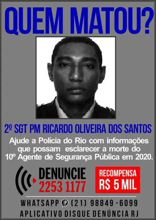 O sargento foi morto a tiros durante operação policial 