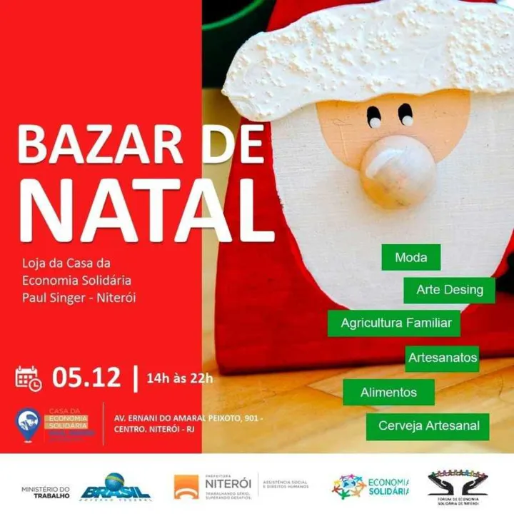 O bazar conta com a participação de empreendedores individuais de vários setores