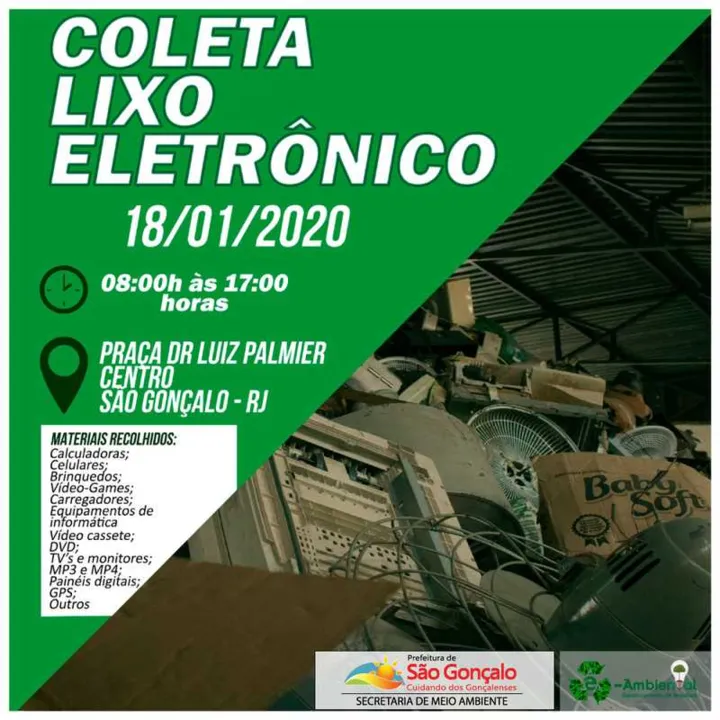 Imagem ilustrativa da imagem Projeto 'E-lixo Zero' ganha sua 1ª Edição de 2020 em São Gonçalo