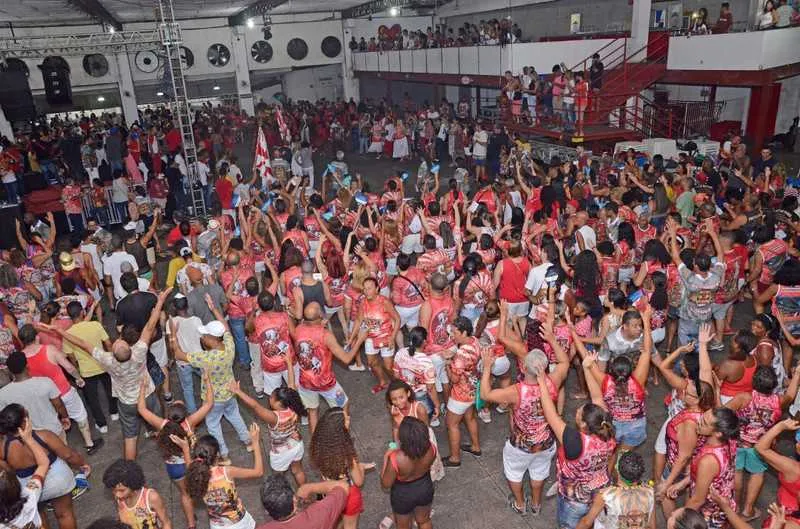 No ensaio técnico, a quadra, em São Gonçalo, ficou lotada  