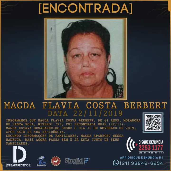 Imagem ilustrativa da imagem Idosa desaparecida em Santa Rosa, Niterói, é encontrada