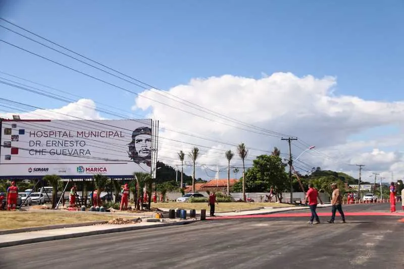 Imagem ilustrativa da imagem Maricá instala redutores de velocidade em frente ao Hospital Che Guevara