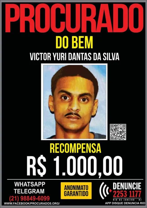 Imagem ilustrativa da imagem Portal dos Procurados divulga cartaz de sequestrador de São Gonçalo