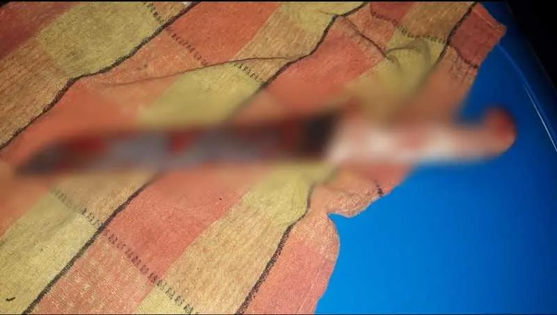 Arma utilizada no crime foi uma faca de açougue