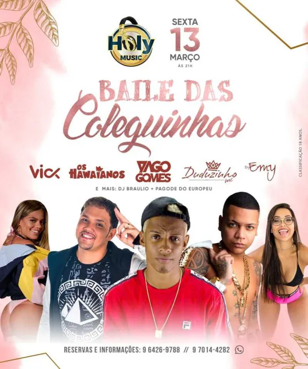 A entrada no local tem classificação de 18 anos. 
