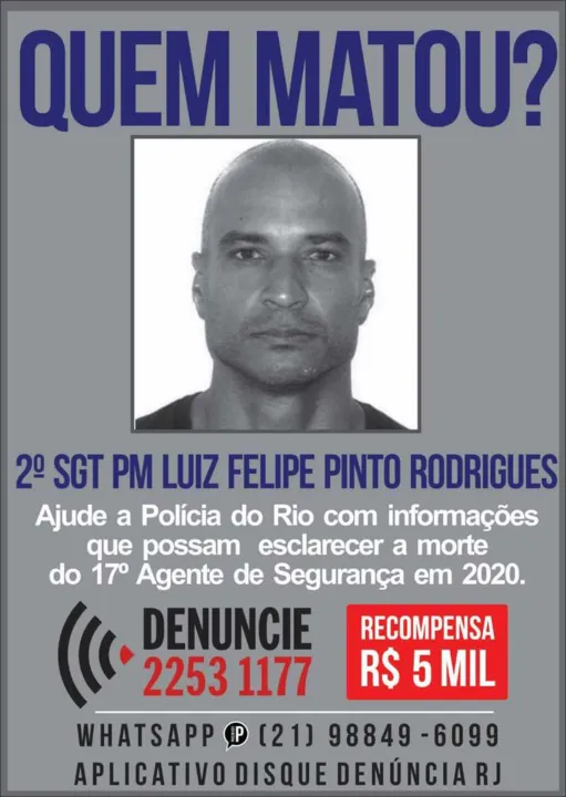 Portal pede ajuda à população para que ajude com informações que possam ajudar a identificar os criminosos responsáveis pela morte do sargento.
