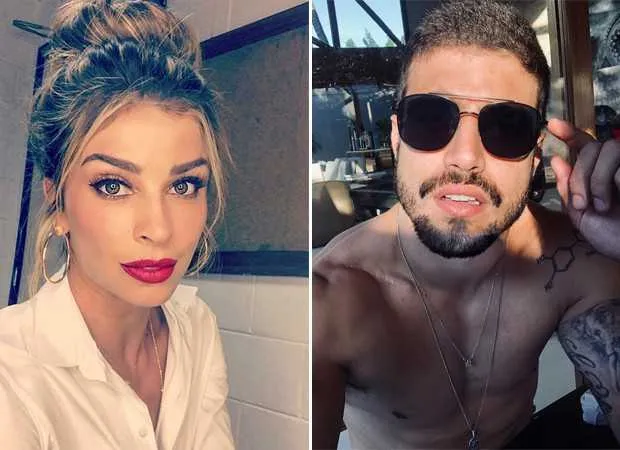 Caio Castro mandou um beijo especial para Grazi Massafera no programa do Altas Horas