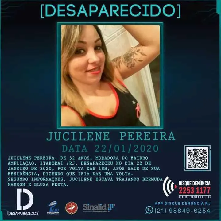 A dona de casa está desaparecida há um mês