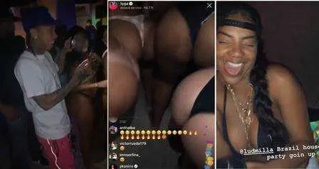 Ludmilla faz festa regada de mulheres, bebidas e funk para rapper americano