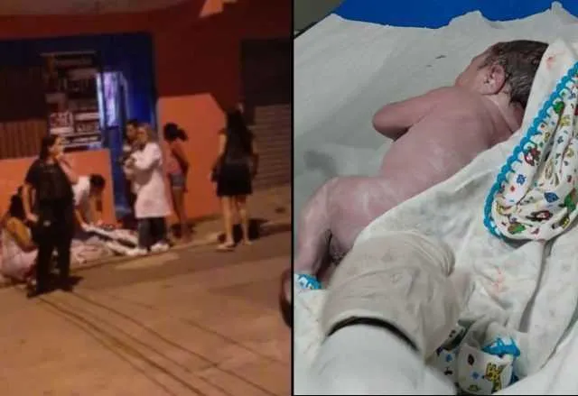 Mulher tem bebê na calçada de casa após hospital dizer que não era hora do parto 