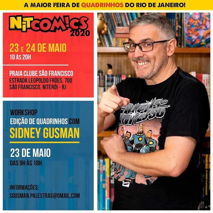 O workshop acontecerá das 10h às 20h, no dia 23 de maio