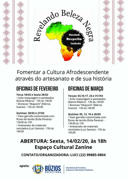 Haverá oficinas gratuitas de artesanato