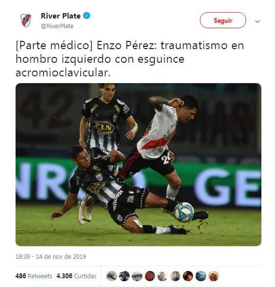 Marcelo Gallardo garantiu que a lesão de Enzo Pérez não afeta o time na final da taça Libertadores