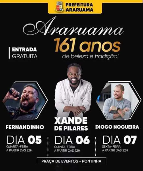 Shows acontecem entre 5 e 7 de fevereiro