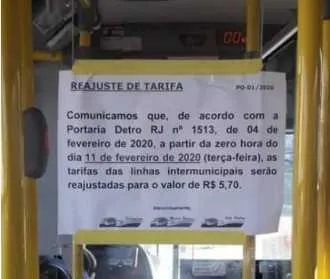 Aumento aconteceu após determinação do Departamento de Transportes Rodoviários, e abrange todo o estado do Rio de Janeiro