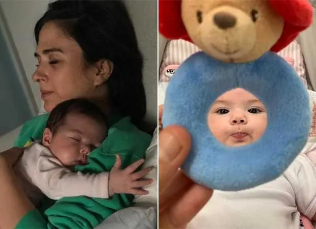 Rafael Vitti e Tatá Werneck abriram o álbum da pequena Clara Maria